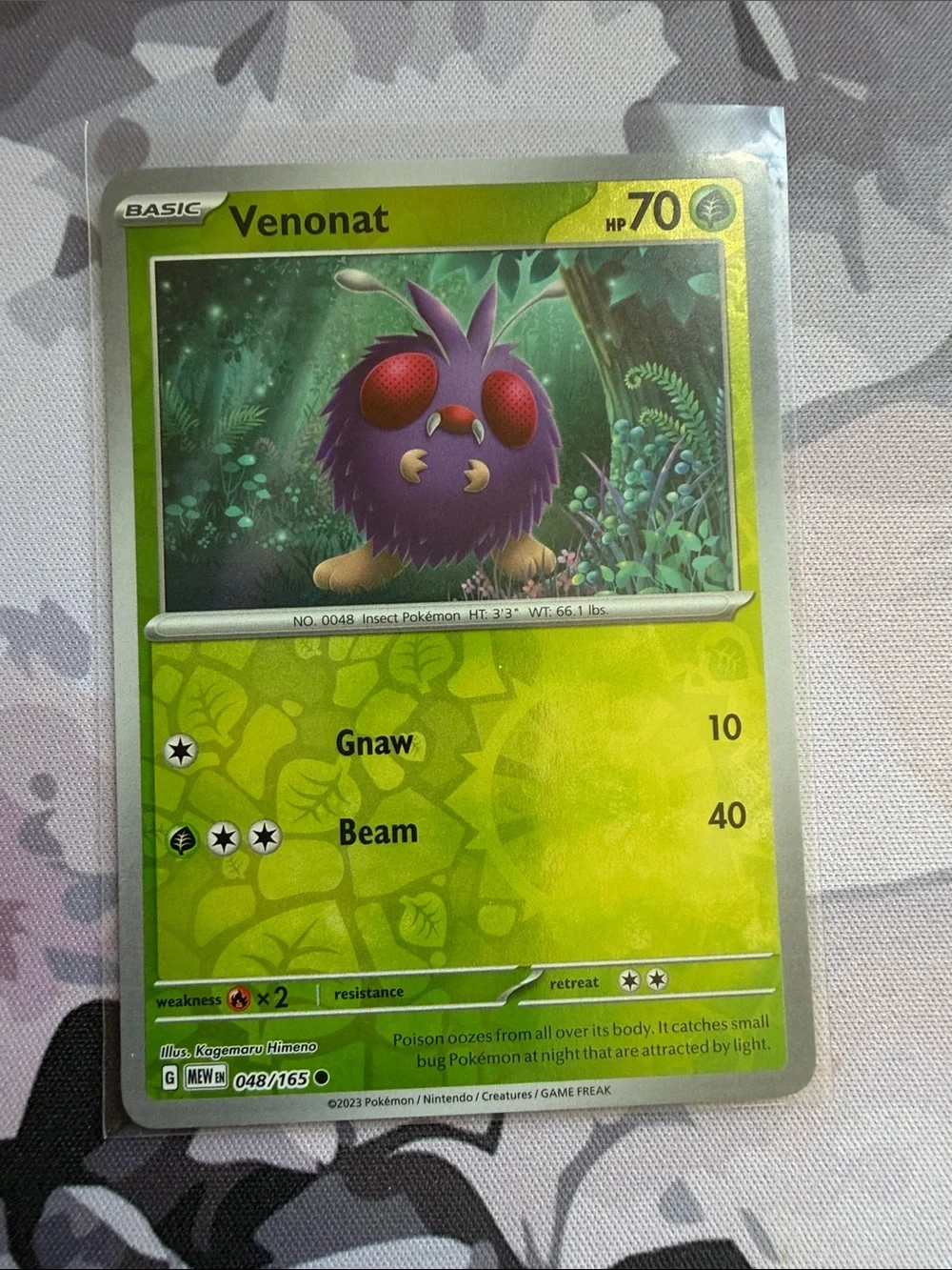 Venonat & Venomoth Pokémon Evolution Card Lot 🦋 | Reverse Holo 3 Cards ✨5/$25✨